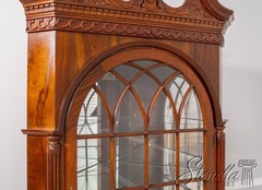 71224: HITCHCOCK Mahogany Georgian Style Lighted Corner Cabinet
