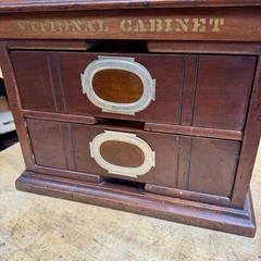 rare antique 1800’s National Cabinet file letter cabinet Wood box 2 Drawers