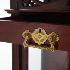 Antique Mahogany Two-Door & Two-Drawer Mirrored China Cabinet C1910