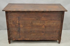 Antique Italian Biedermeier Burr Walnut 3 Drawer Commode Dresser Chest of Drawer