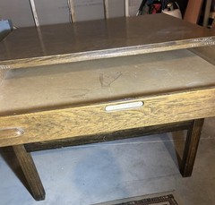 Antique Oak Architects flat file, Flat file, Map flat file