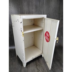 Industrial Metal Medical Cabinet White Steel Storage Locker 28″ Freestanding Sm