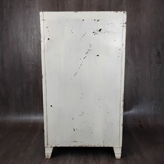 Industrial Metal Medical Cabinet White Steel Storage Locker 28″ Freestanding Sm