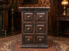 Antique Solid Wood Apothecary Cabinet 6 Drawer Chest