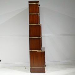 Full Wall Barrister stacking bookcase unit showcase Mahogany wood with glass