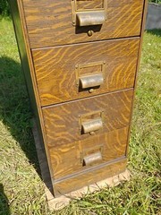 Steel file Cabinet Drawers vintage industrial (Art Metal) Faux Wood mid century