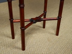 Antique English Victorian Small Pair Mahogany Bedsides Locker Tables Nightstands