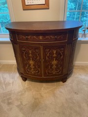 Vintage Walnut Wood Cabinet with storage space and drawers