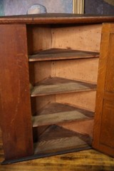 Antique Display Case Apothecary Cabinet Tiger Oak Locker Tags Keys Vintage Wood