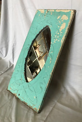 Decorative Vintage Old Salvage Tin Ceiling Shabby 11×23 Metal Mirror 355-23B