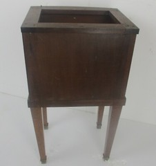Cabinet Side table Night stand Queen Anne Style Wood Marble Inlay Butterflies