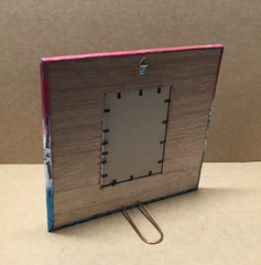 VTG 11″ Sq. Photo 4×6 Tin Ceiling Metal Decorative Picture Frame Old 658-26B