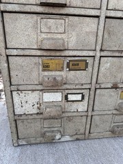Vintage Industrial 18 Drawer Metal Parts Machinist Cabinet 30.5 x 13.5 x 25