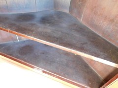 Antique Cherry 2 Piece 12 Pane Corner Cabinet