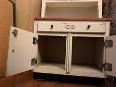 Vintage Sellers Salesman Sample / Children’s Hoosier Kitchen Cabinet / Hutch