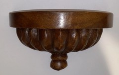 Hand Carved Georgian Regency Style Church English Oak Wall Bracket Candle Shelf