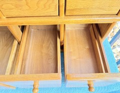 VTG Solid Oak 6-Drawer CD Cabinet Card Catalog Style Near Mint Cap 144 CD’s