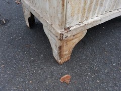 Antique Corrugated Steel Locker Storage Cabinet