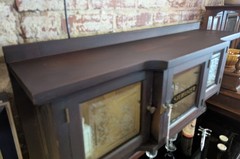 Outstanding 1920s Solid Mahogany Glass Top & Door – 21 Drawer Dental Cabinet