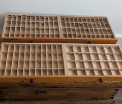Speciman Cabinet 8 Drawer Bakelite Handles Vintage Mid Century
