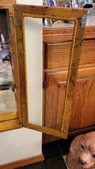 RARE Creazioni Artistiche Italy 3 DOOR Hand Appl.GOLD LEAF Wall Cabinet Mirrored