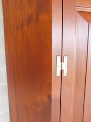 Owen Suter’s Chippendale Style Blind Door Mahogany Corner Cabinet 81″h X 52″w