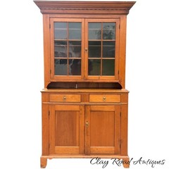 antique diminutive chippendale dutch cupboard step back cabinet farm house