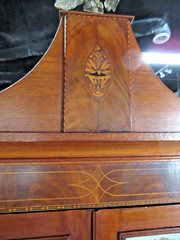 ANTIQUE AMERICAN FEDERAL SALEM 3 PART SECRETARY INLAID MAHOGANY CIRCA 1800’s
