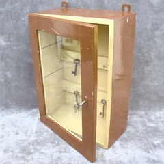 Antique french key cabinet with glass door lockable wall box US TARIFFS INCLUDED