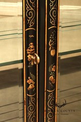 Chinoiserie Hand Painted Lighted China Display Cabinet
