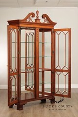 Henkel Harris Georgian Style Mahogany Display Case Cabinet