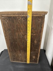 Antique Medicine Apothecary Cabinet Tiger Oak Wood Punched Tin Pineapple 🍍