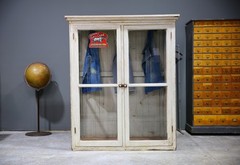 Vintage Antique Apothecary Bakers Cabinet Glass Display Case Country Store wood