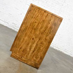Vintage Drexel Weatherwood Collection Campaign Style End Table Cabinet or Chest