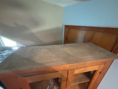 antique china cabinet hutch, 14 1/4” deep. 39” wide. 71 1/2 height Very old