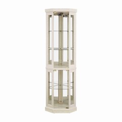 Corner Display Cabinet Heavy Duty Lighted Glass Display Rack Living Room Shelf