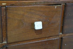 Antique Apothecary Cabinet White Porcelain Knobs vintage spice rack wood drawer