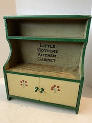 Vintage Little Mothers Wood Toy Kitchen Hutch Cupboard Cabinet 12” x 10.75”