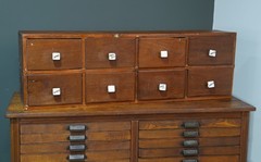 Antique Apothecary Cabinet White Porcelain Knobs vintage spice rack wood drawer