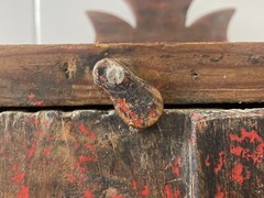 🔥 Antique Old 19th c. American Folk Art Rustic Country Primitive Spice Cabinet