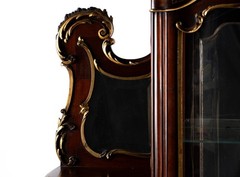 Antique Display Cabinet/Curio LOUIS XV STYLE ETAGERE 19th century W/ Light.