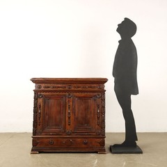 Antique Baroque Chest Walnut Chestnut Italy XVIII Century
