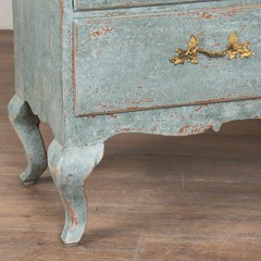 Early 19th Century Swedish Blue Painted Pine Display Cabinet