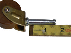 WOOD Furniture Casters With Plated Metal Fork Set of Four