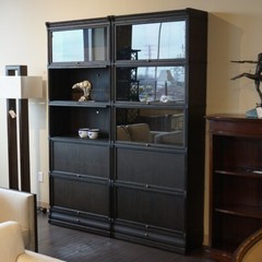 Beautiful Dark Oak Barrister large stacking bookcase display unit