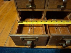 Antique Wood Oak Library Bureau Solemakers 9 Drawer Card Catalog File