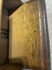 Dovetailed Antique One Drawer Wood Index Card File Cabinet Distressed Gray