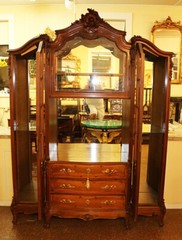 Fantastic Late 19th Century French Carved Walnut Side By Side Cabinet