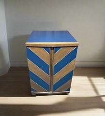 1960s Mid-Century Modern Wine & Liquor Bar Cabinet with Wine Fridge