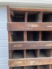 Antique Vintage Display Cabinet Wood Cubby Parts Bin Apothecary Nesting Prim